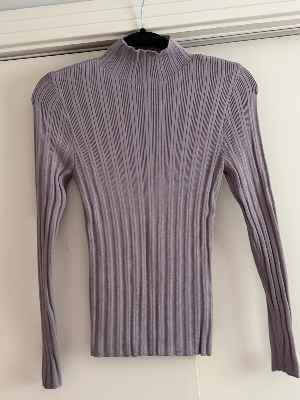 American Eagle Outfitters Lavender Ribbed Mock Turtleneck Sweater